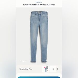 Hollister Light Wash Jean Legging